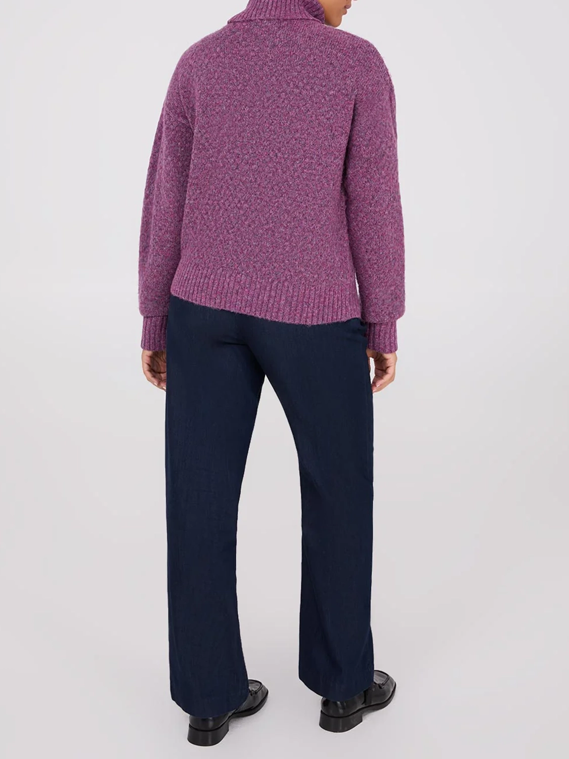 Melange Diamond Honeycomb Stitch Sweater