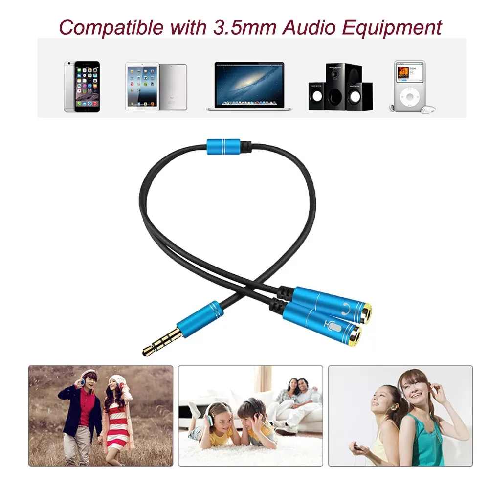 CARPRIE Factory Price High Quality 3.5mm Earphone Mic Headphone Audio Splitter Adapter Cable Male To Female Dropshipping