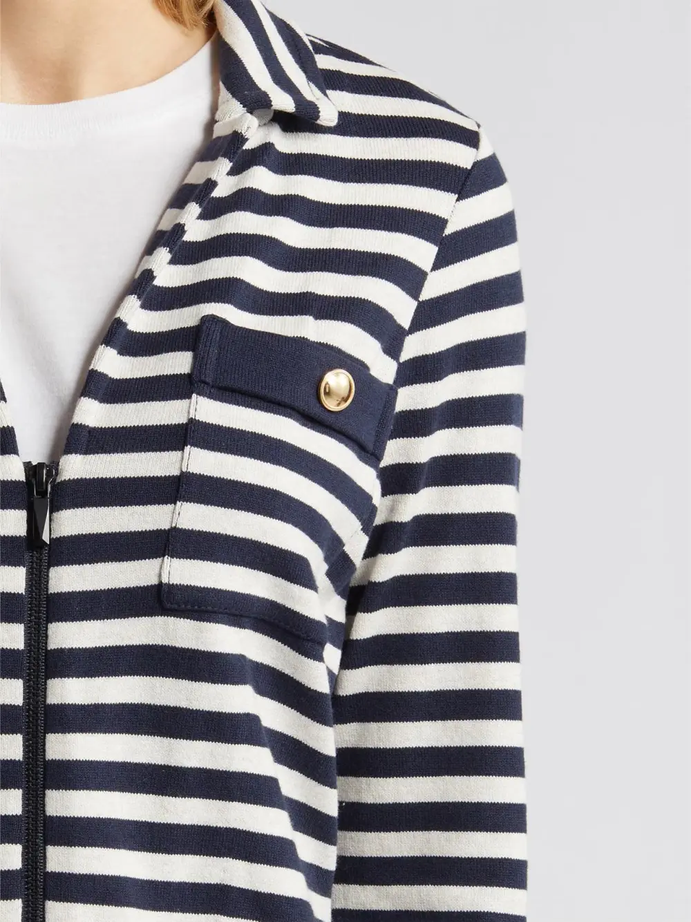 City Charm Stripe Sweater Jacket