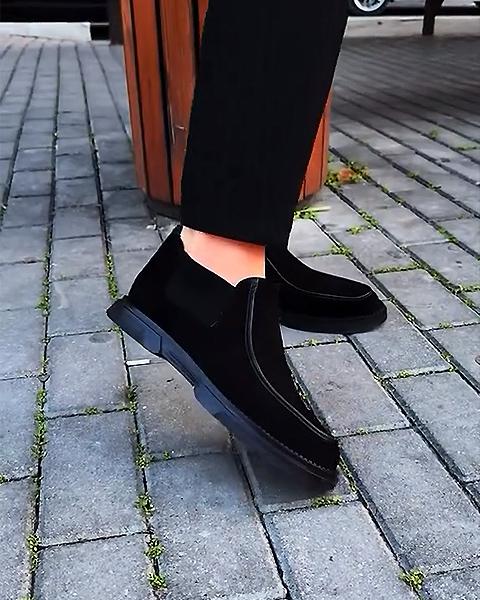 Suede Zip-Up Kangaroo Booties