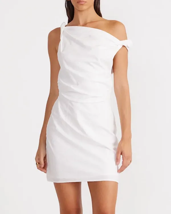 Lissa Linen Twist Mini Dress - Iconic Exclusive