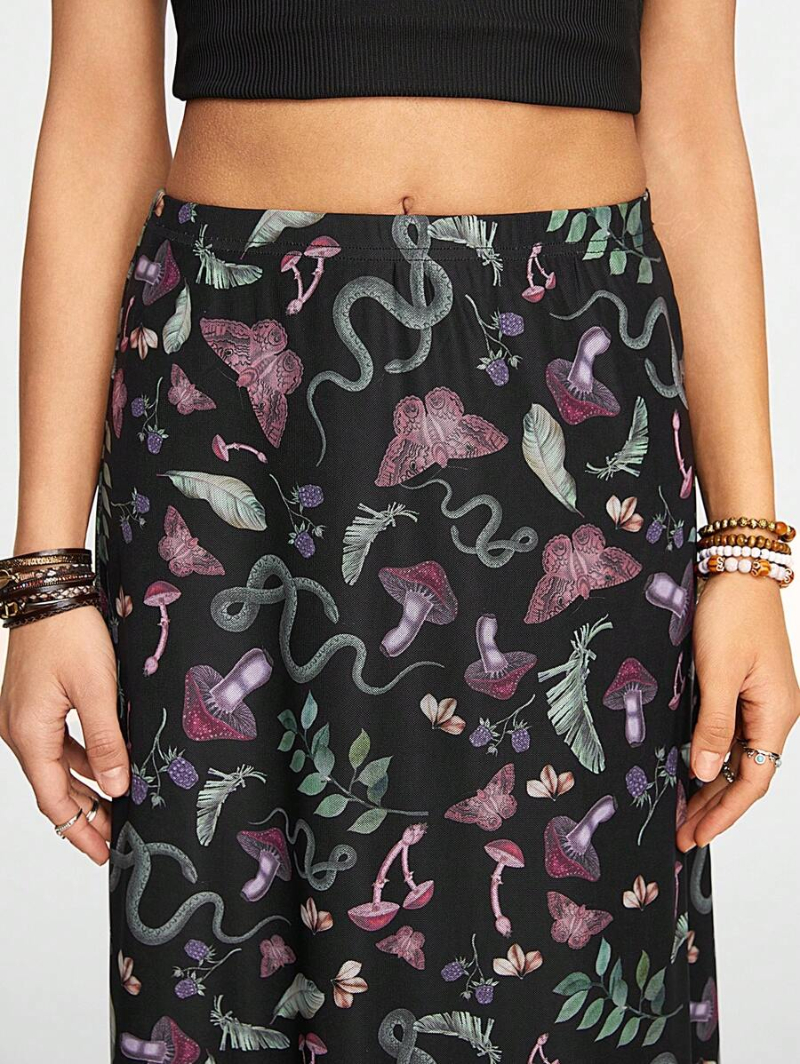 Fairycore Women's Butterfly Printed A-Line Fairycore Skirt