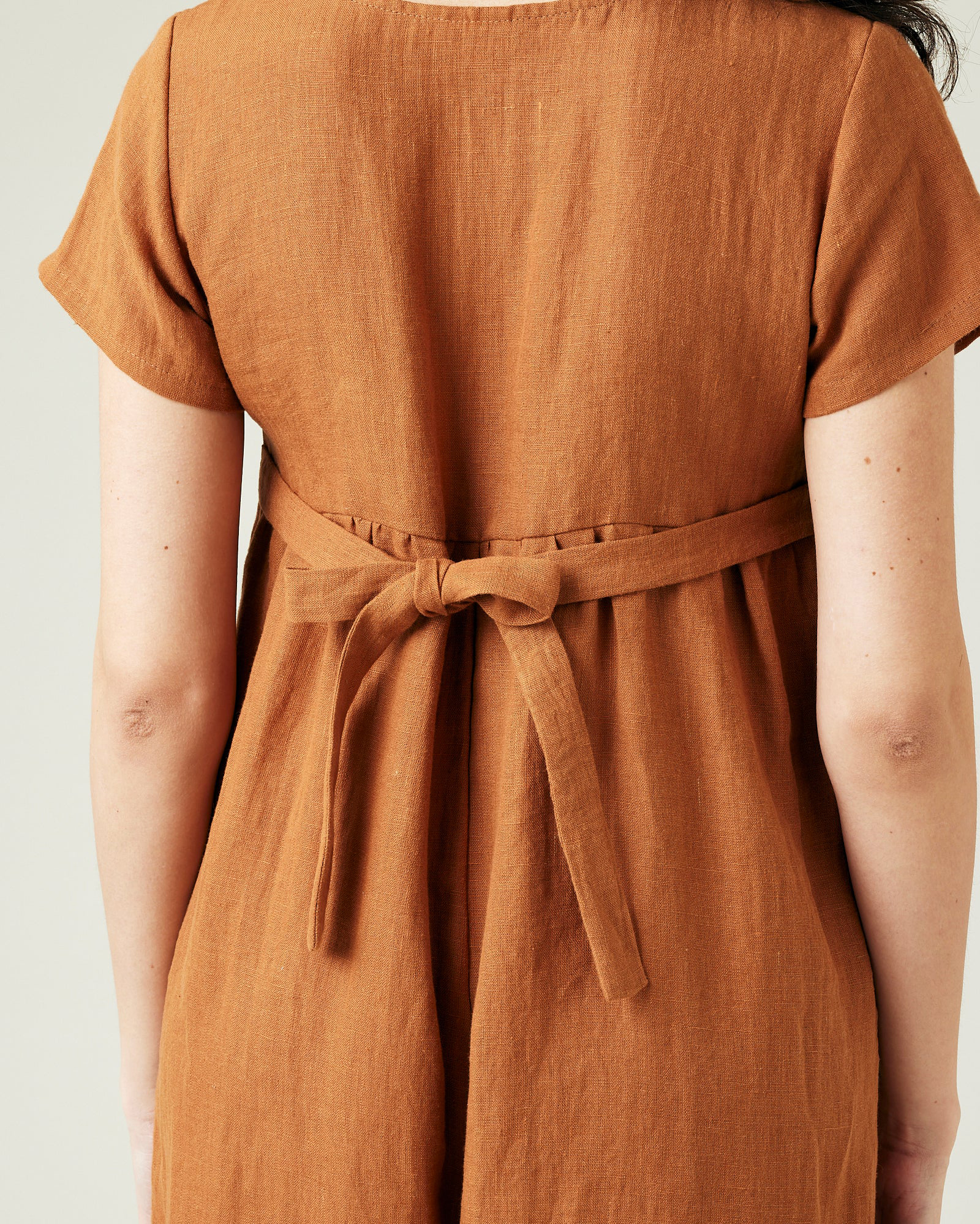 RUST LINEN JUMPSUIT