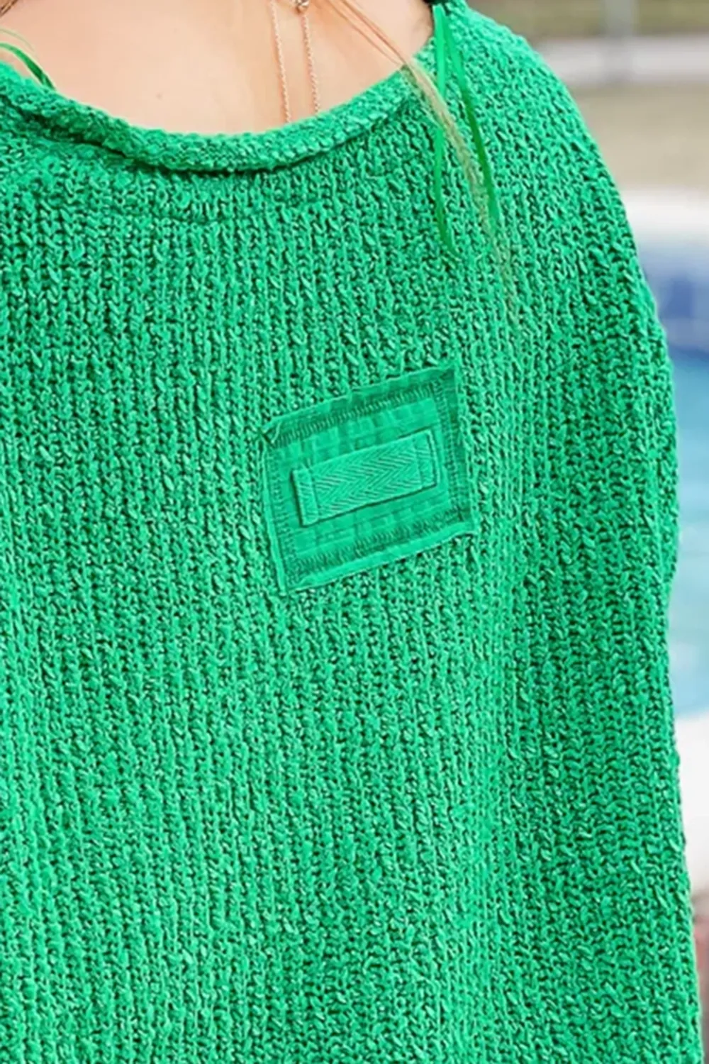 Green dazzling sweater