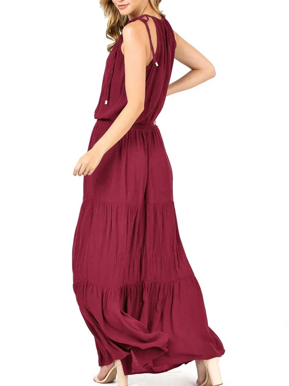 Venetian Halter Maxi Dress