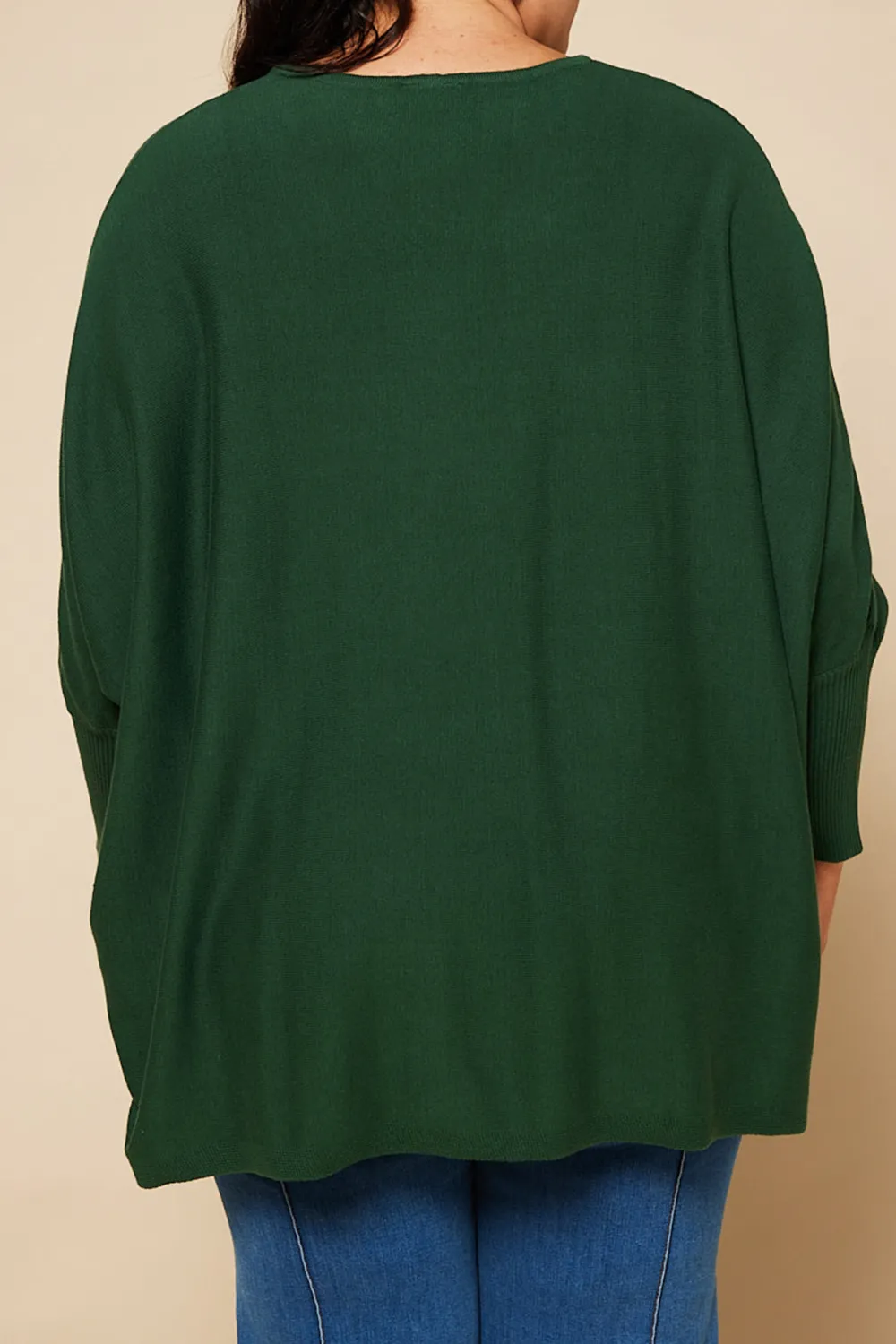 Mia Oversized Jumper In Forest