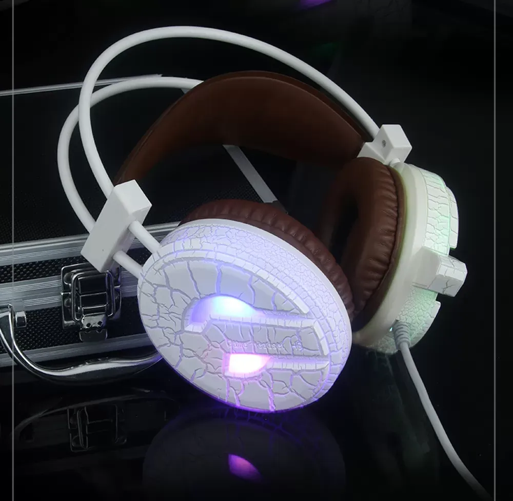 Professional Gaming Headset LED Light Earphone wired Headphone with Microphone H6 Oct13 Professional Drop Shipping O16