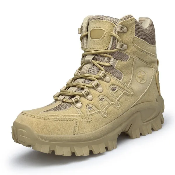 Men's Military Combat Boots Waterproof Slip Resistant Puncture Resistant Hiking Boots - Protect Your Feet in the Outdoors