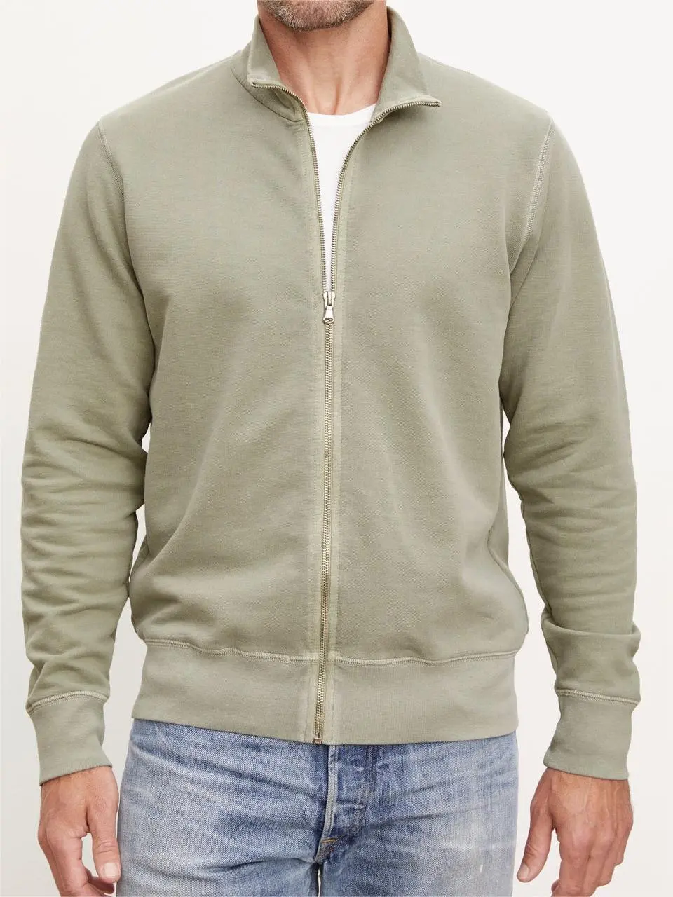 Men'S Zipper Front Stylish Knit Coat