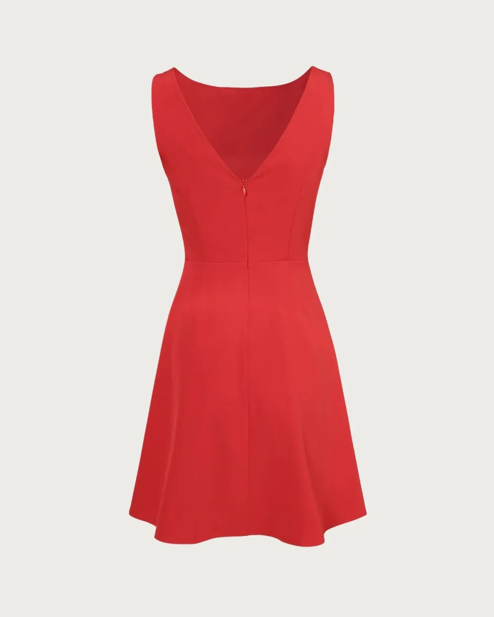 Red high-end cocktail dress