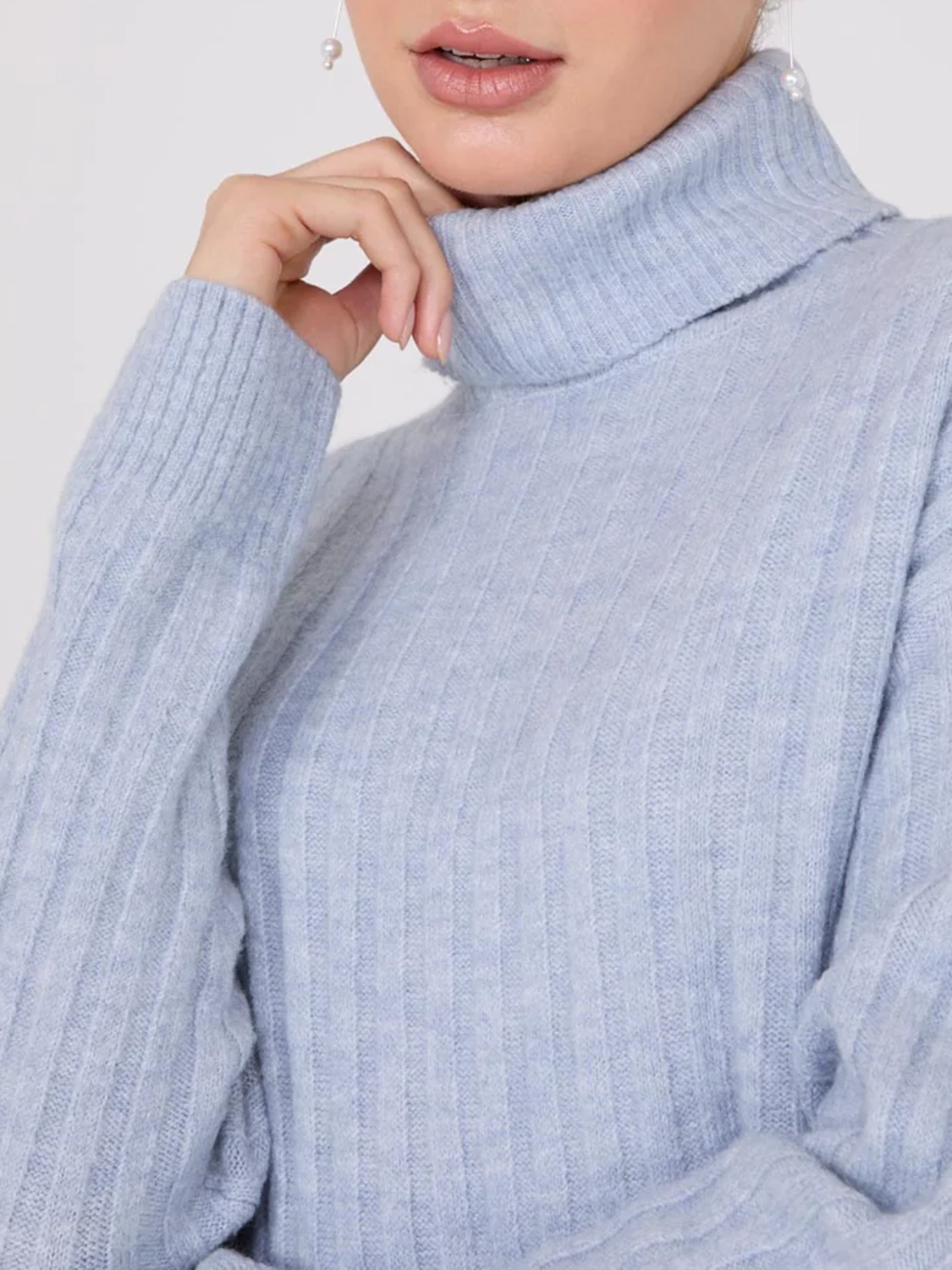 Ribbed Turtleneck Sweater