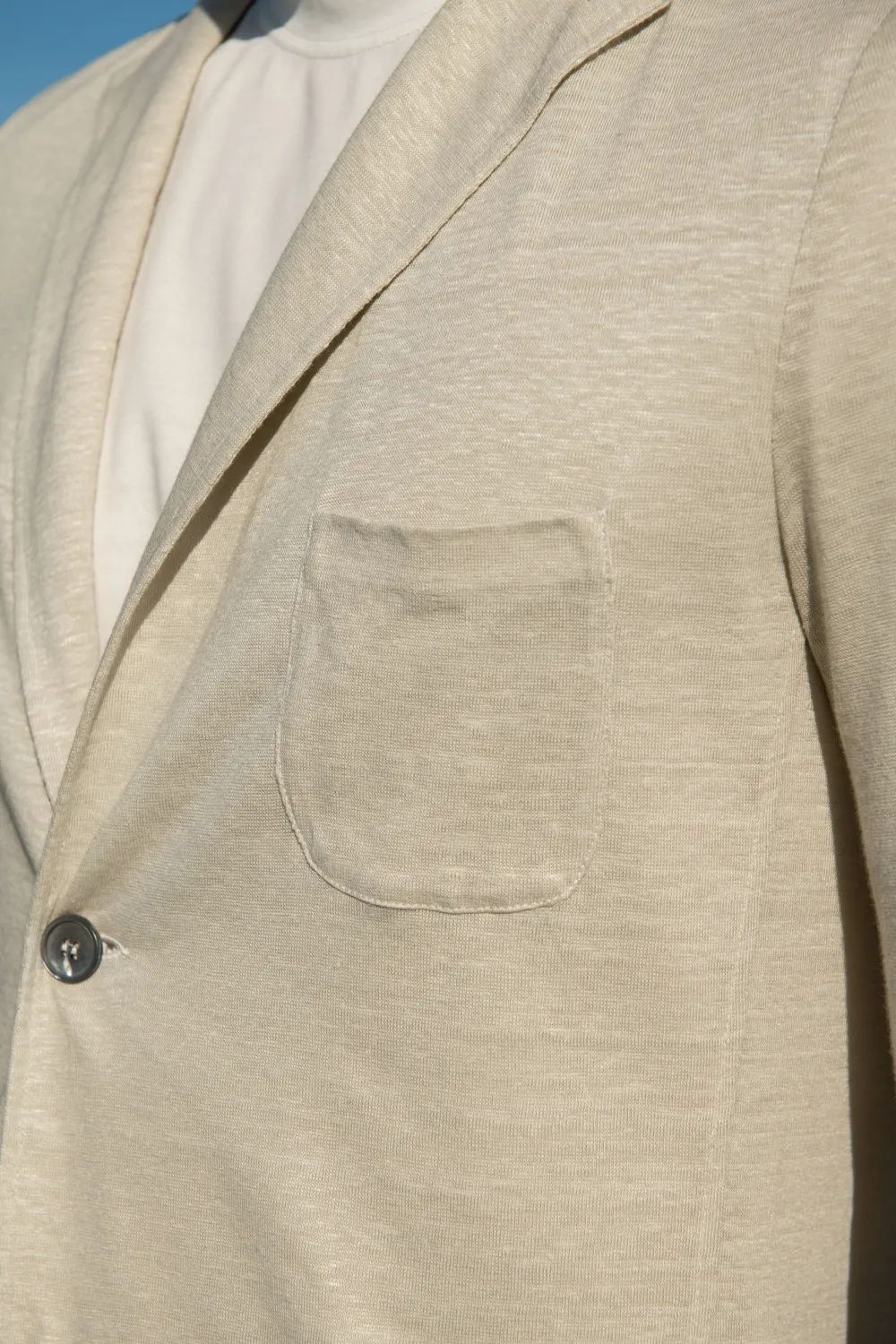 Stone Linen Knitted Jacket