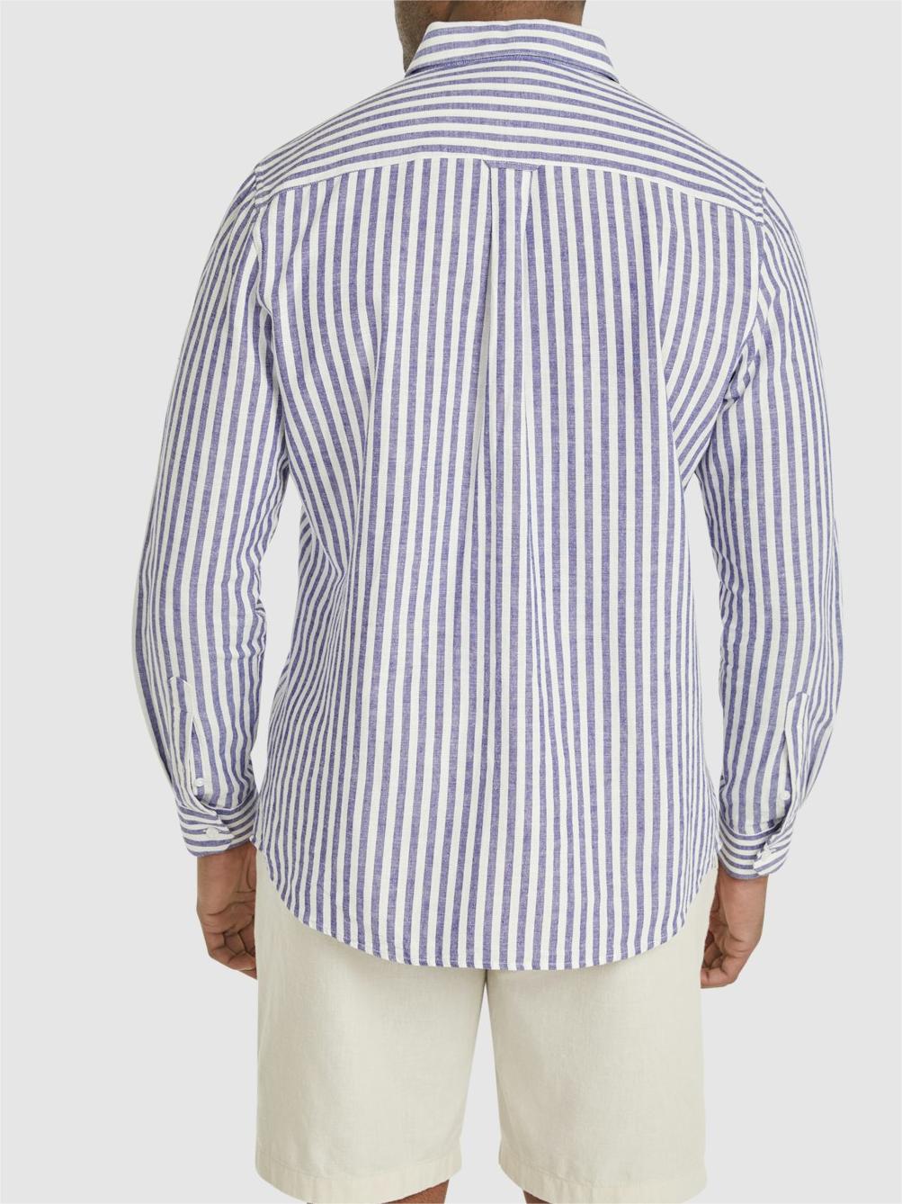 BLUE HOLIDAY STRIPE LINEN SHIRT