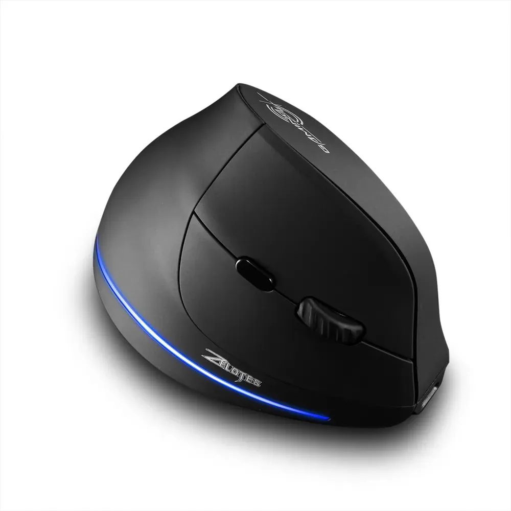 Zelotes F-35 2.4GHz Wireless Rechargeable 2400DPI Vertical Mouse Mice Low Noise Mouse Desktop Pc Gamer Laptop Silent Keys