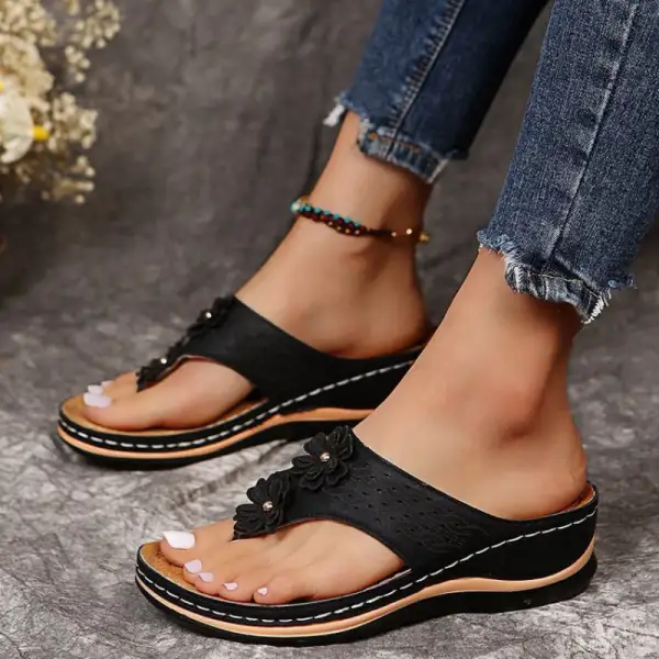 Cilool Sandals With Arch Support Anti-Slip Wedges Sandals