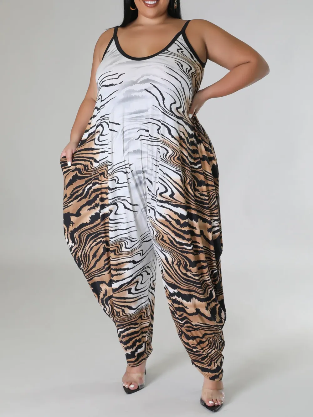 Print One-Piece Pants For Women In Large Fashion