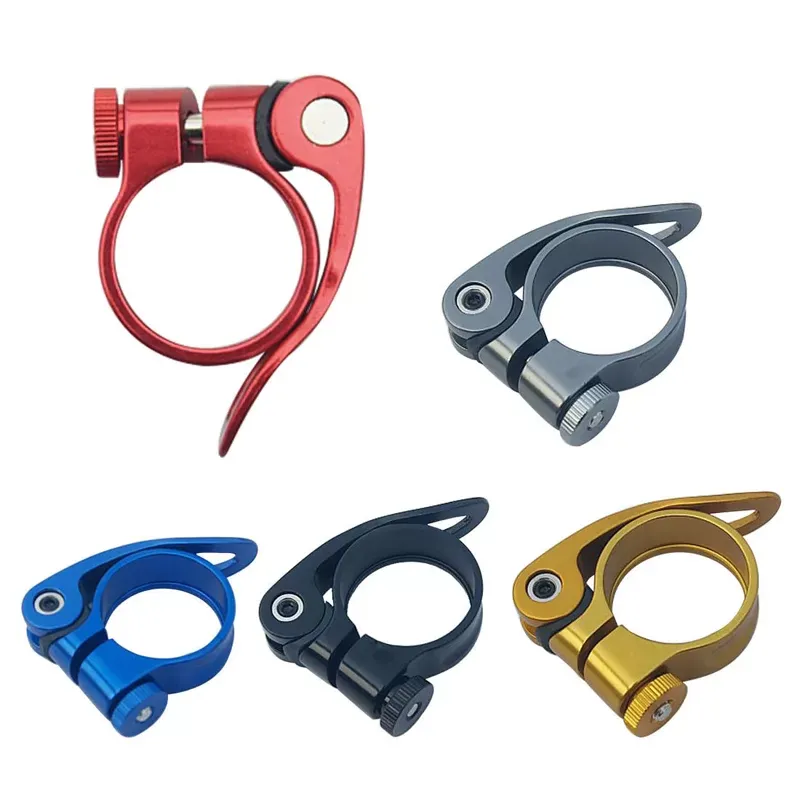 Bike Seat Post Clamp Tube Clip Quick Release Aluminium Alloy MTB Seatpost Clamp Mountain Road Bike Parts Accessorie 34.9mm / 31.8mm