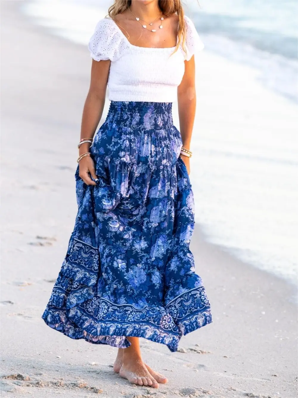 SundanceMaxi Skirt Enlish blue