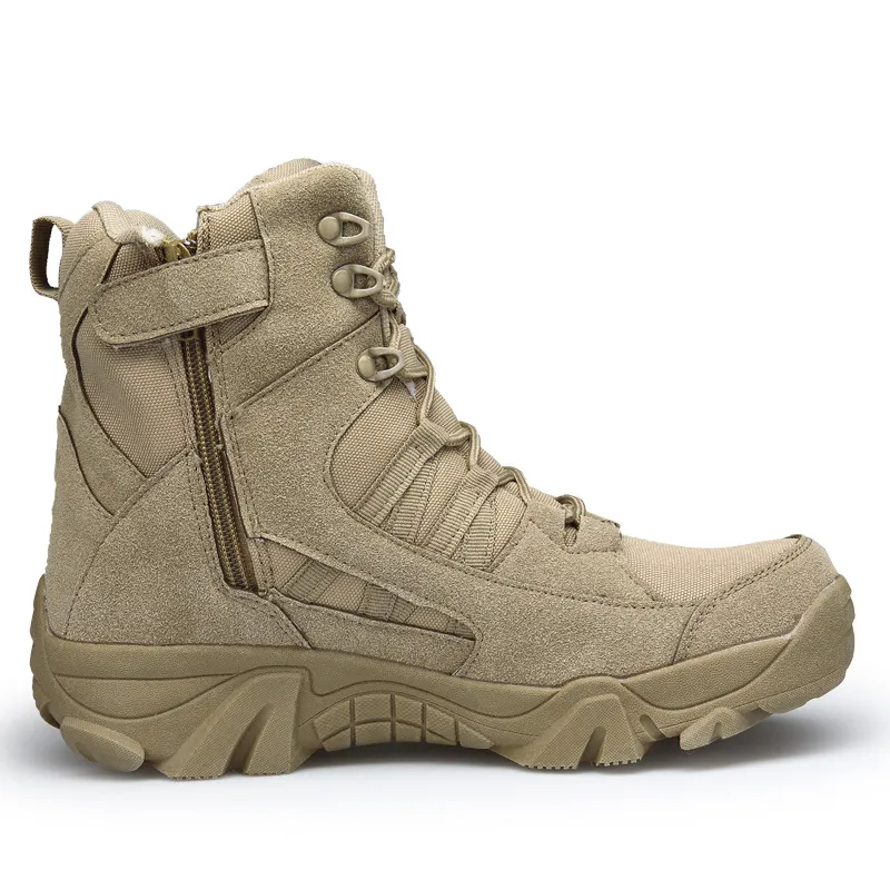 Men's Military Boots Ankle Support Hiking Boots Waterproof Non-Slip Anti-Puncture Work Boots