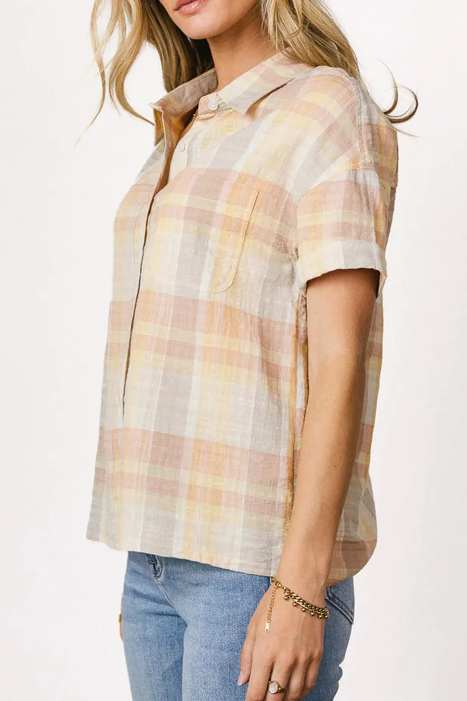 WHIMSY PLAID BUTTON UP