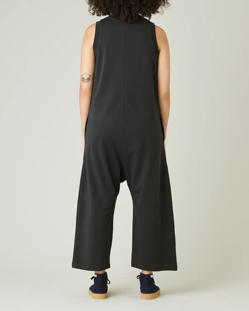 SLATE COTTON JERSEY JUMPSUIT