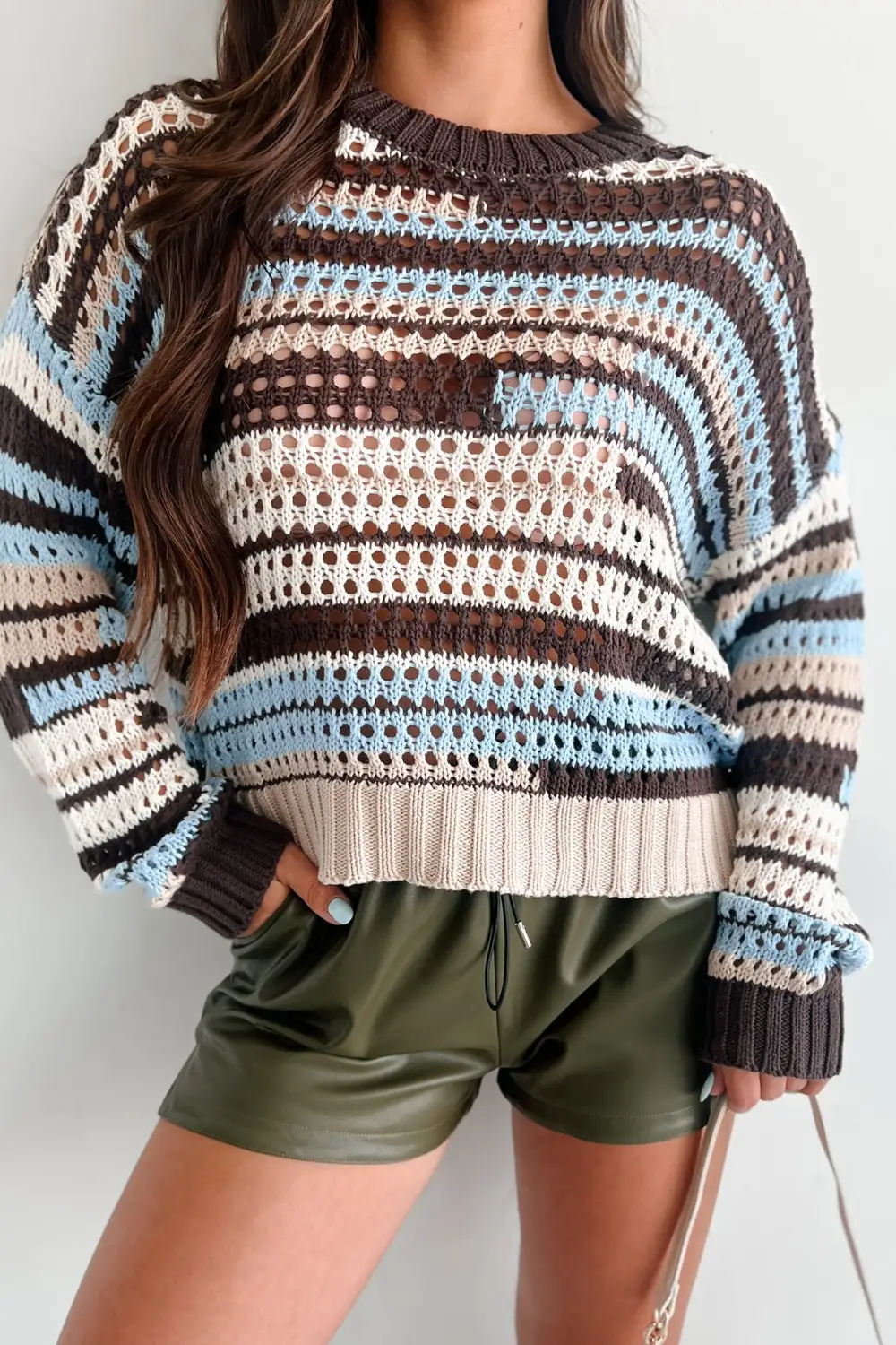 Breezy Adoration Crochet Sweater Top