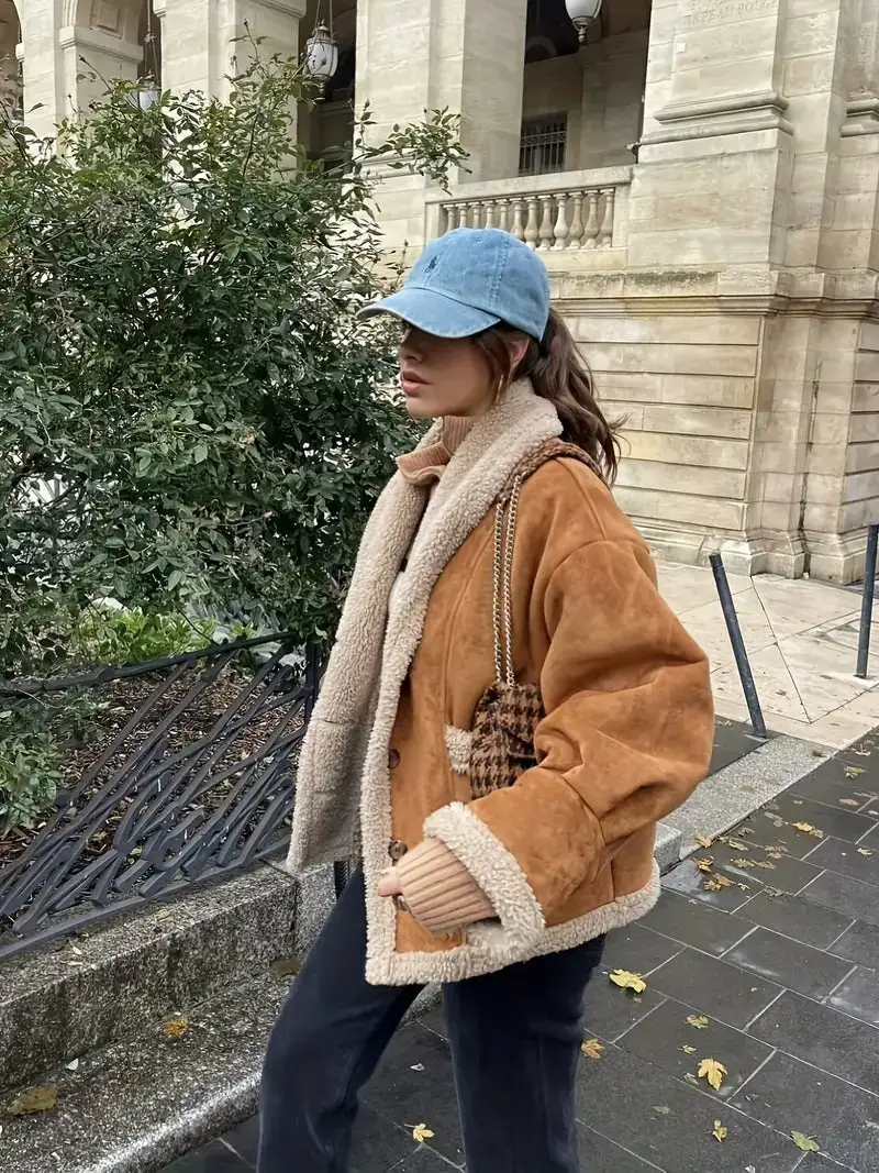 Casual Lapel Loose Woolen Coat