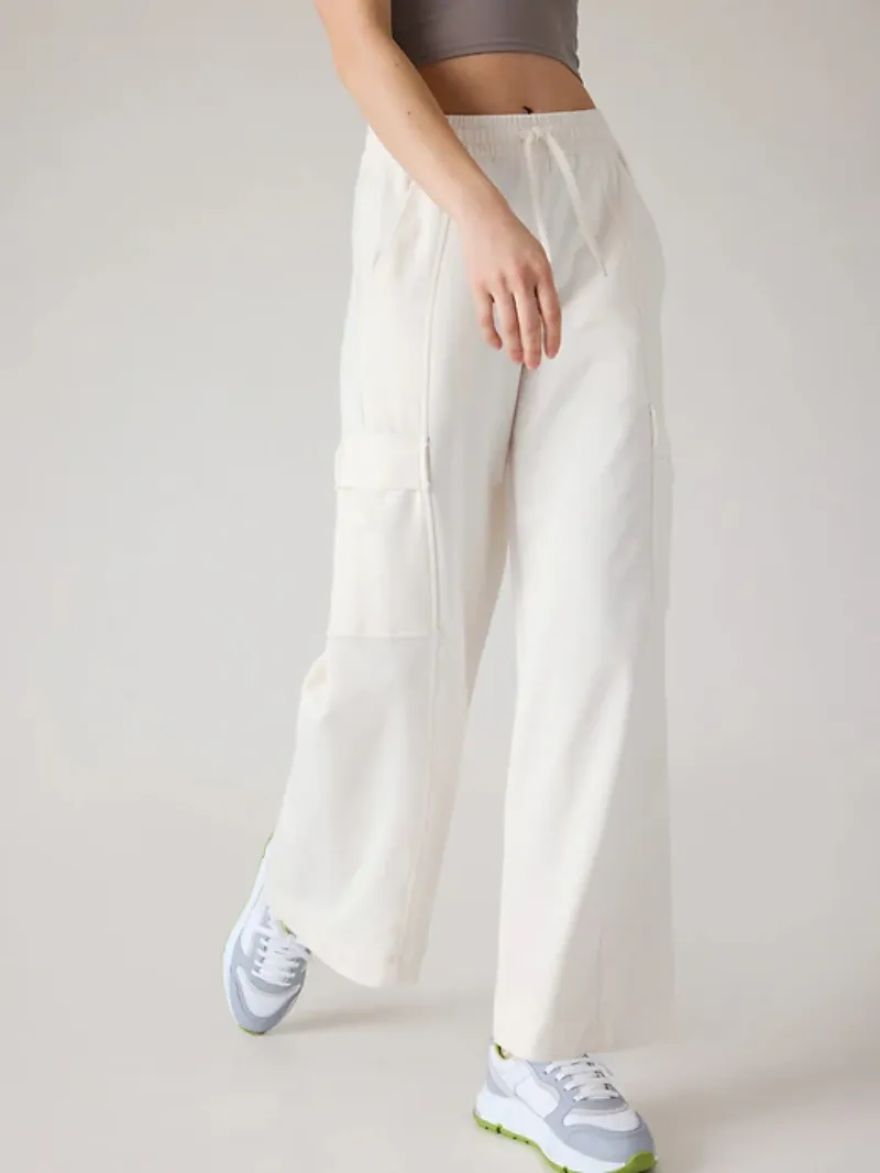 RETROTERRY WIDE LEG CARGO PANT