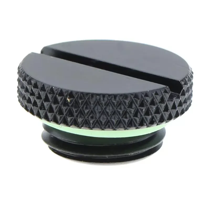 Black G1/4 Thread Low Profile Plug for PC Water Cooling Radiator Reservoir