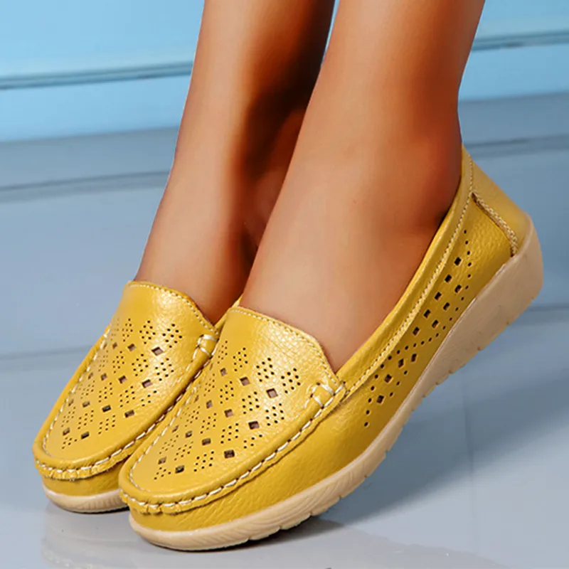 Cilool Slip on loafers Casual Hollowed Out.Women Shoes