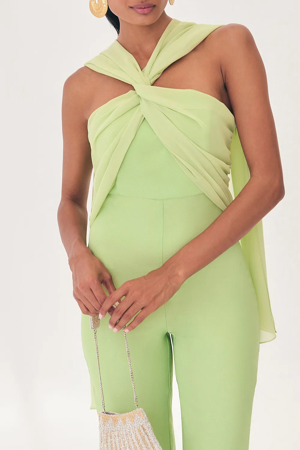 Solid Color with Tulle Romeo Jumpsuit