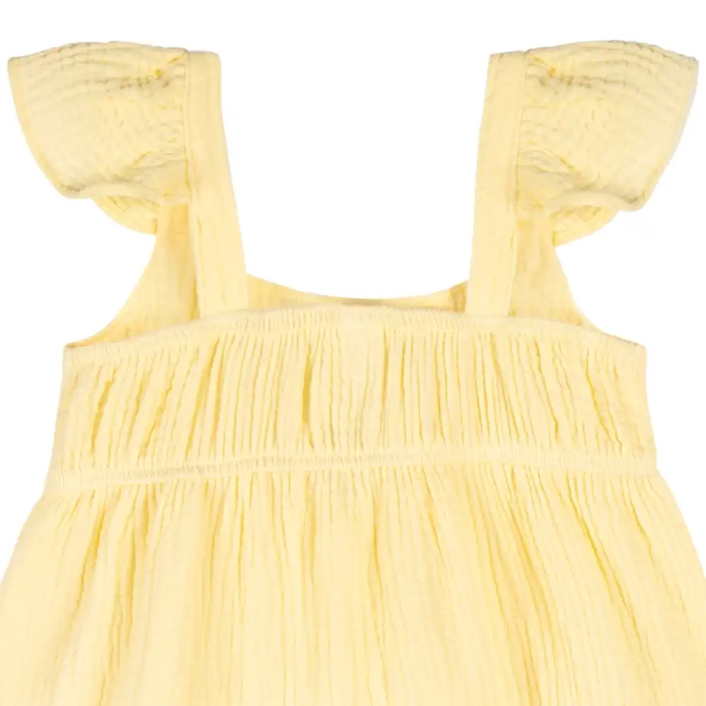 Toddler Girls Yellow Tiered Dress