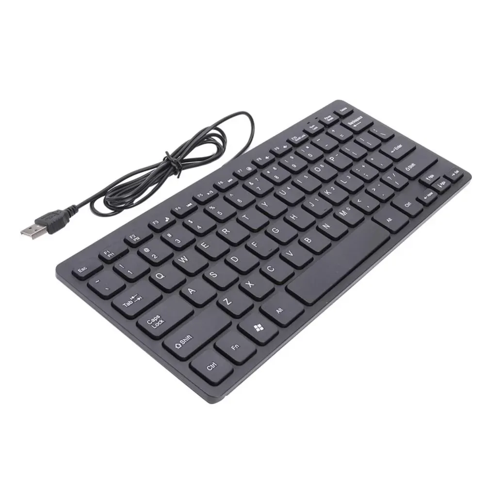 Hot Sale Keyboard Classic Delicate K1000 Super Slim USB Mini Multimedia Wired Keyboard 78 Keys Kaypad for Notebook