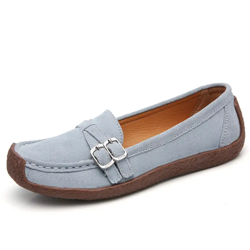 Cilool Leather Flat-bottomed Casual Shoes