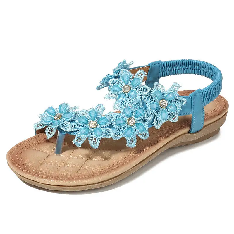 Cilool  Bohemian Style Vintage Classic Floral Sandals