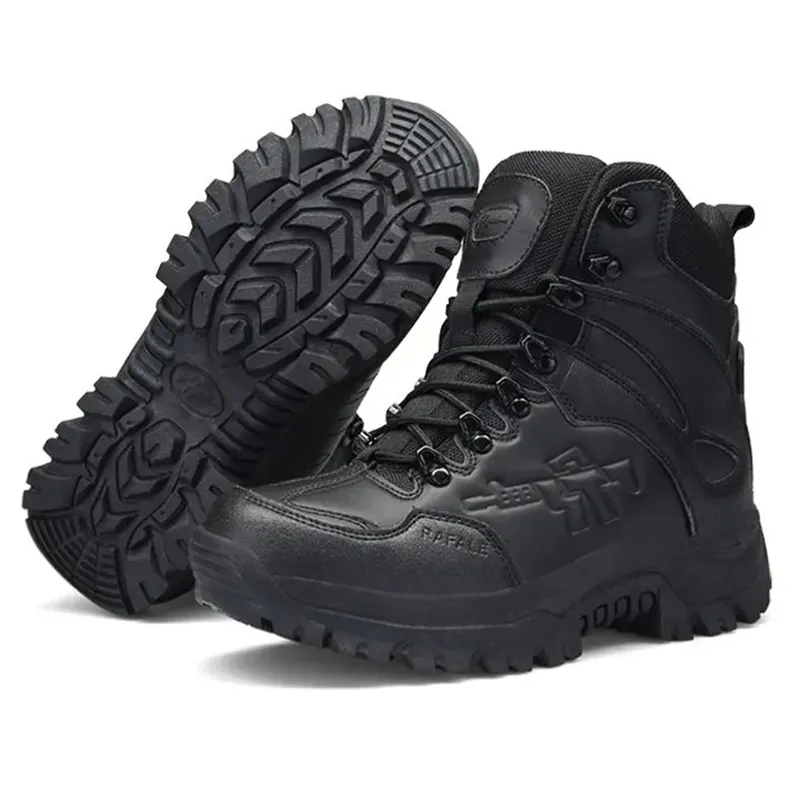 Men's Hiking Combat Boots Waterproof Non-Slip Anti-Puncture Work Boots (Durability Upgrade)