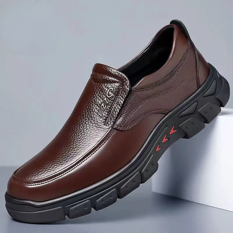 Orthopedic Surgeon Recommends Men's Leather Comfort Loafers - Arch Support Improves Foot Health & Reduces Pain