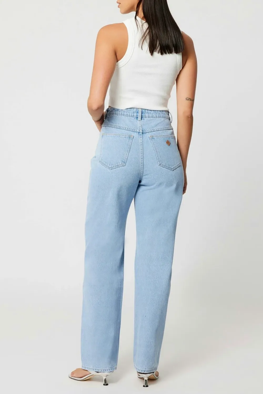 Carrie Kendall Light Blue High Wide Jean