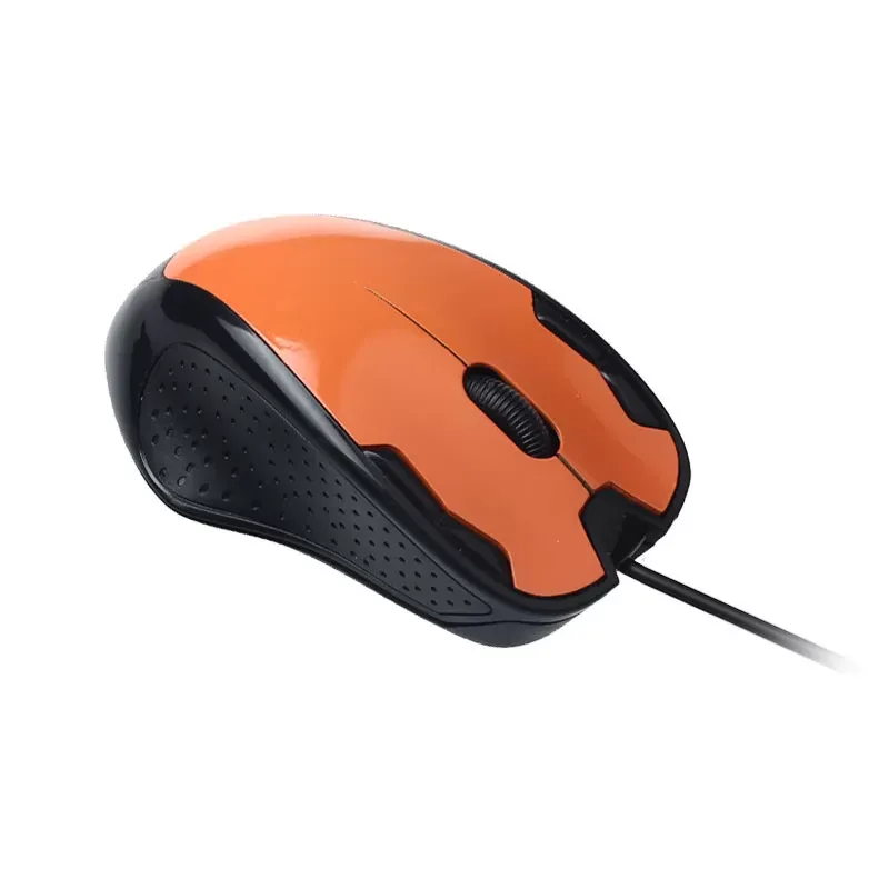 Luxury 1800 DPI USB Wired Optical Gaming Mice Mouse Low Noise Desktop Office Entertainment Laptop Silent Keys Orange