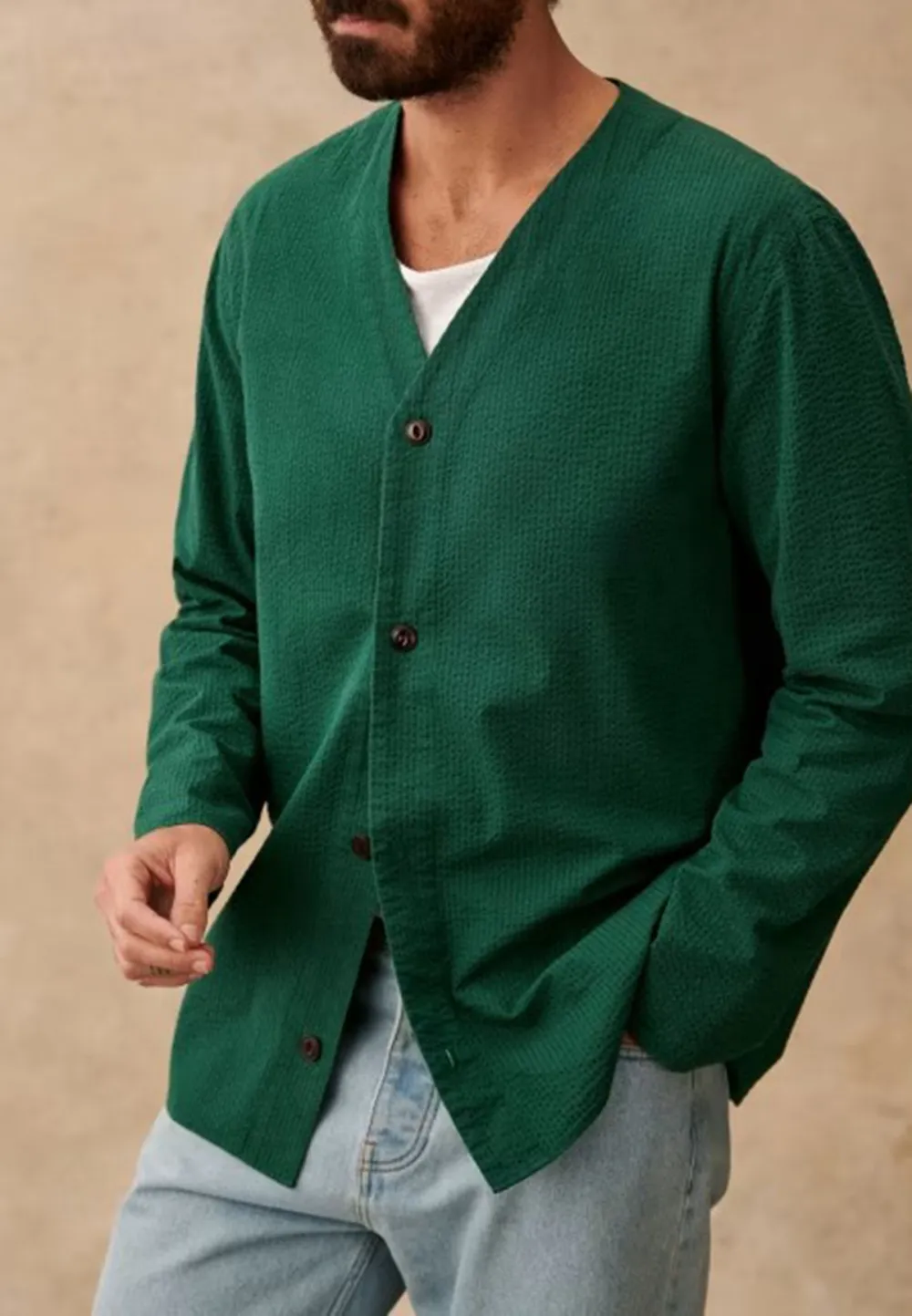 Clement Jacket-Green Seersucker