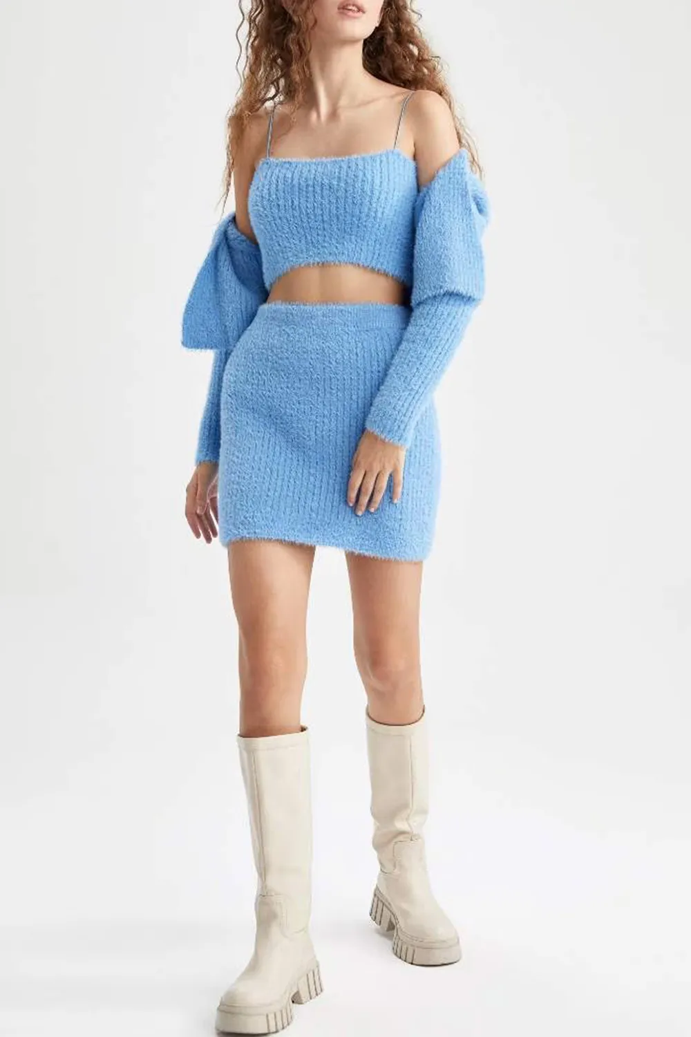 Coool Slim Fit Knitwear Mini Skirt