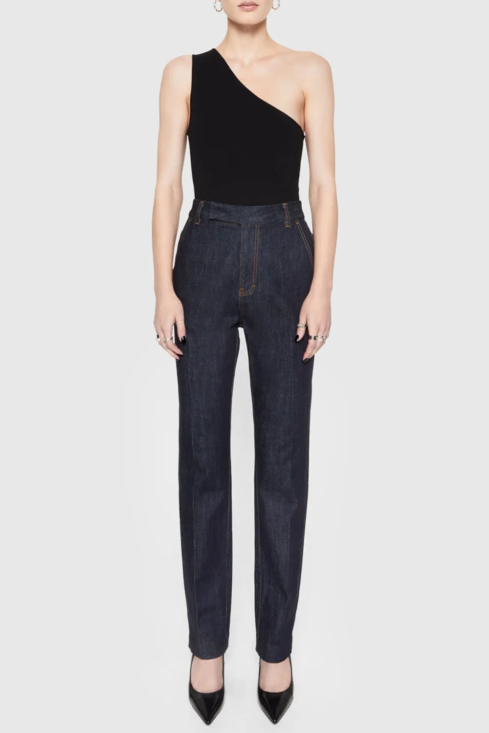 Navy Blue Straight Pants