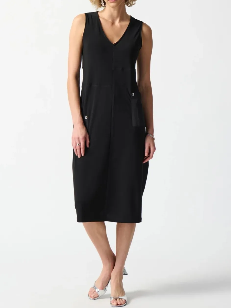 Dress V Neck Black