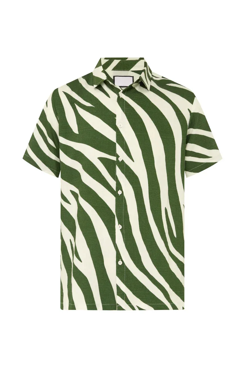 ZEBRA PRINT GREEN ABE Shirt