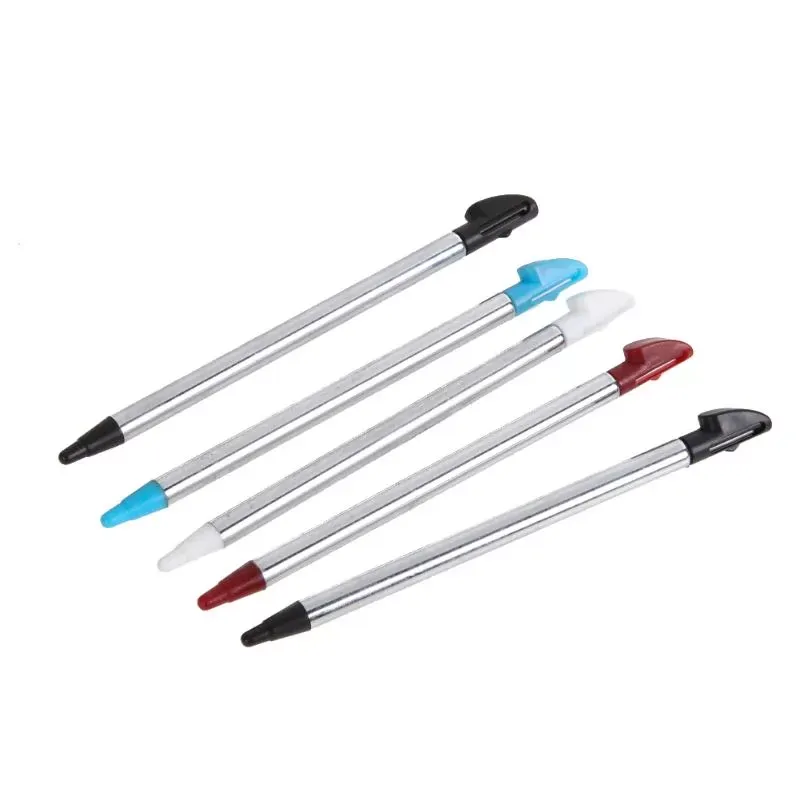 5Pcs Colors Metal Retractable Stylus Touch Pen For Ninendo 3DS XL N3DS LL US High Quality Games Accessories New Arrival