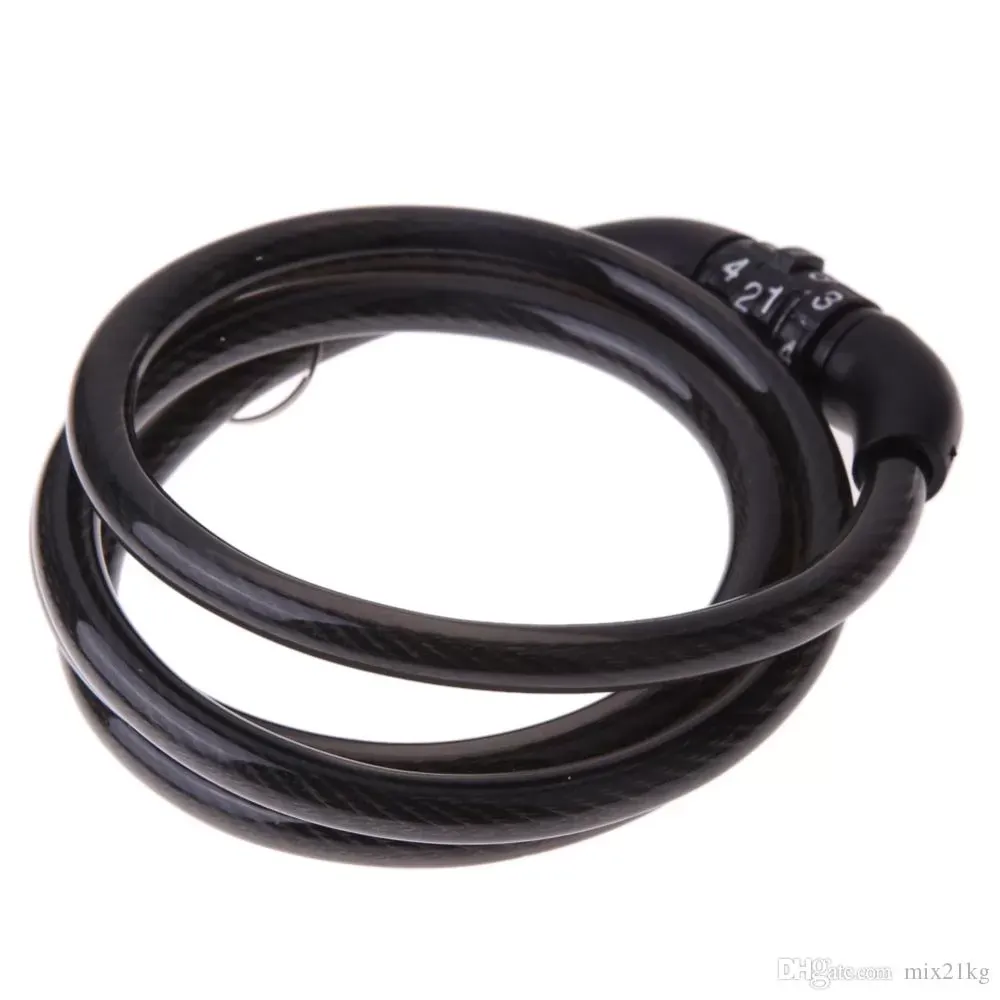 4 Digital Password Bicycle Lock Combination Cable MTB Bike Lock Wire 1.2m Bicycle Cycling Security Coded Lock