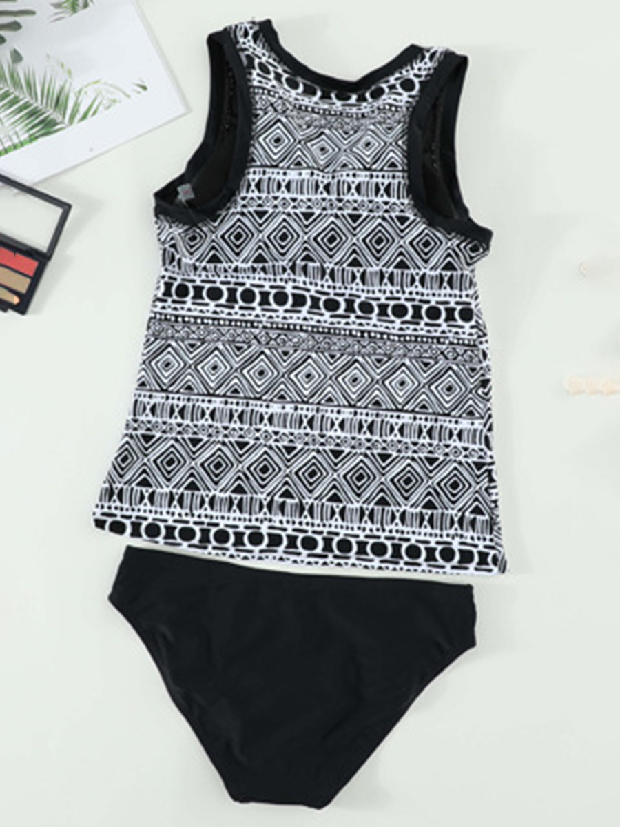 Tank Top Print Sexy Two Piece Swimsuit