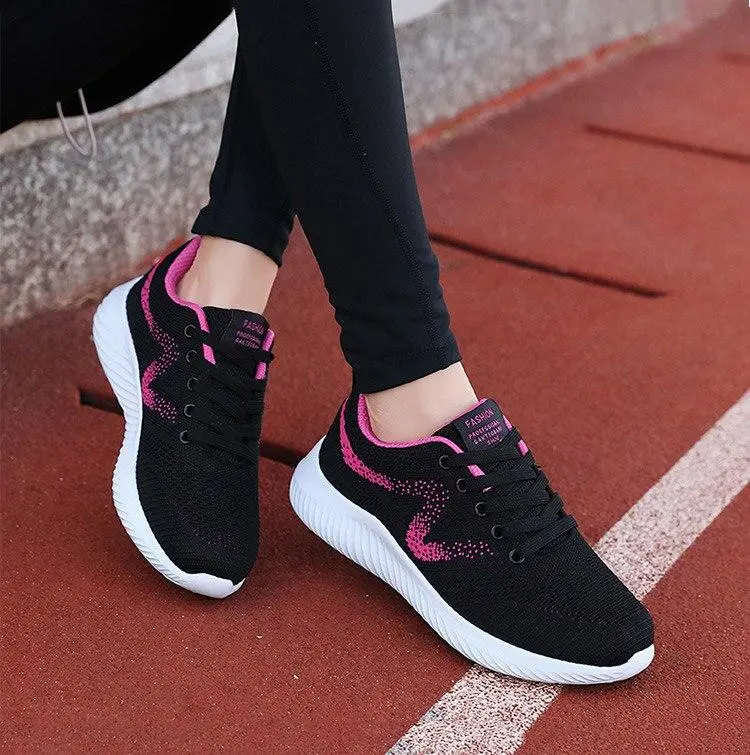 Cilool Lace-up Mesh Breathable Casual Sneakers  Walking Shoes