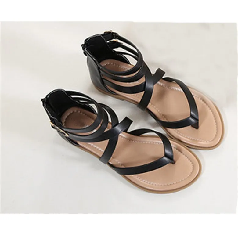 Cilool Summer Ankle Strap Women Flat Sandals