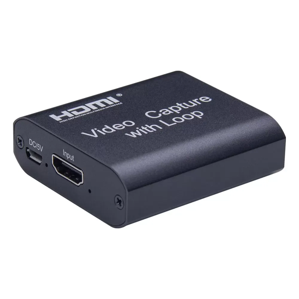 1080P USB HDMI Video Capture Card HDMI to USB 2.0 1080P Video Capture Device with Mic Input + 3.5mm Audio Output for PS4 Game